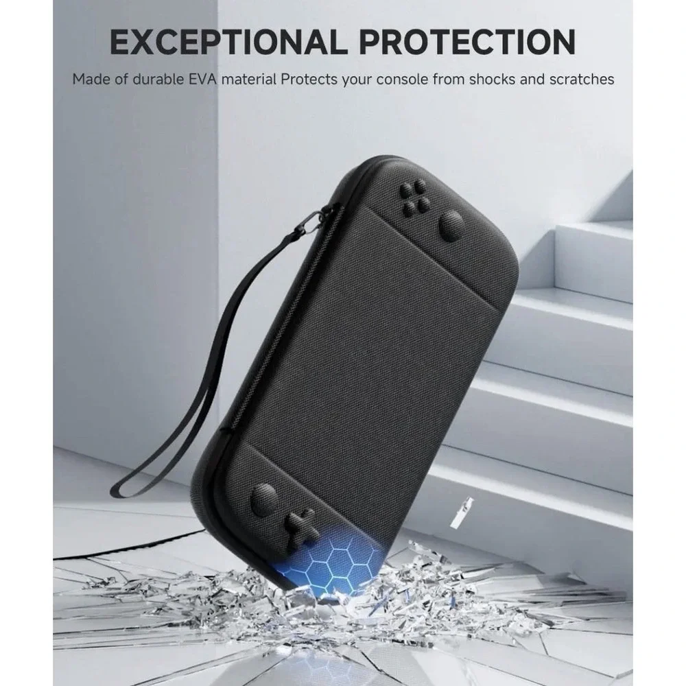 Nintendo Switch 2 Carrying Case Bundle Silicone Cover 2 HD Screen Protectors NEW